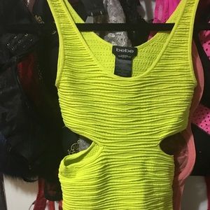 Hot S Bebe bodycon dress cut outs on sides